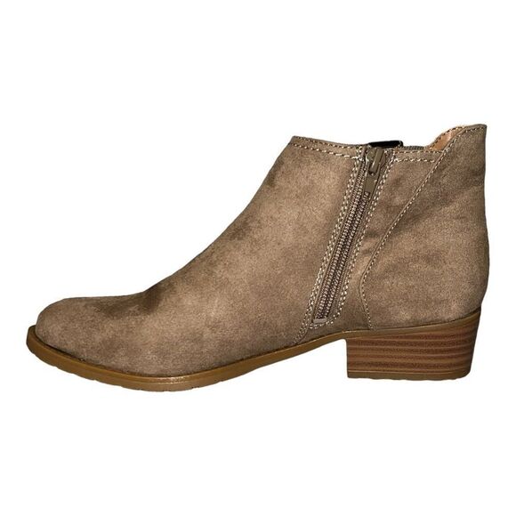 Style & Co Womens Mabel Cutout Booties Taupe Brown Microsuede 7M New - Picture 3 of 8